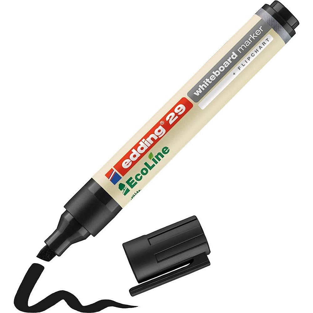 Edding 29 Ecoline Whiteboard Marker, Black, Pack of 10