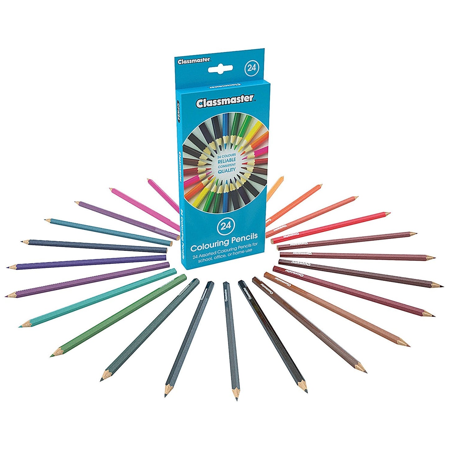Classmaster Colouring Pencils, Assorted, Pack of 24