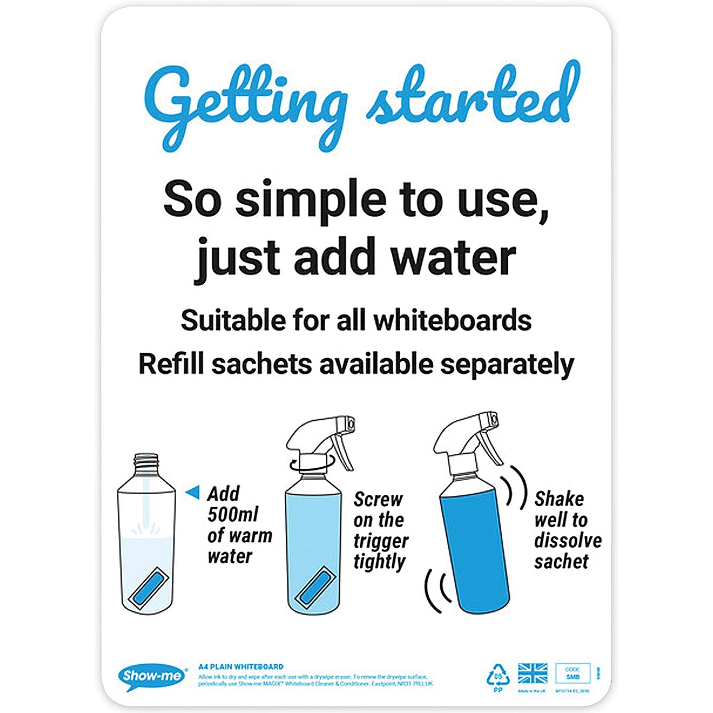 Show-Me Whiteboard Cleaner, 500ml