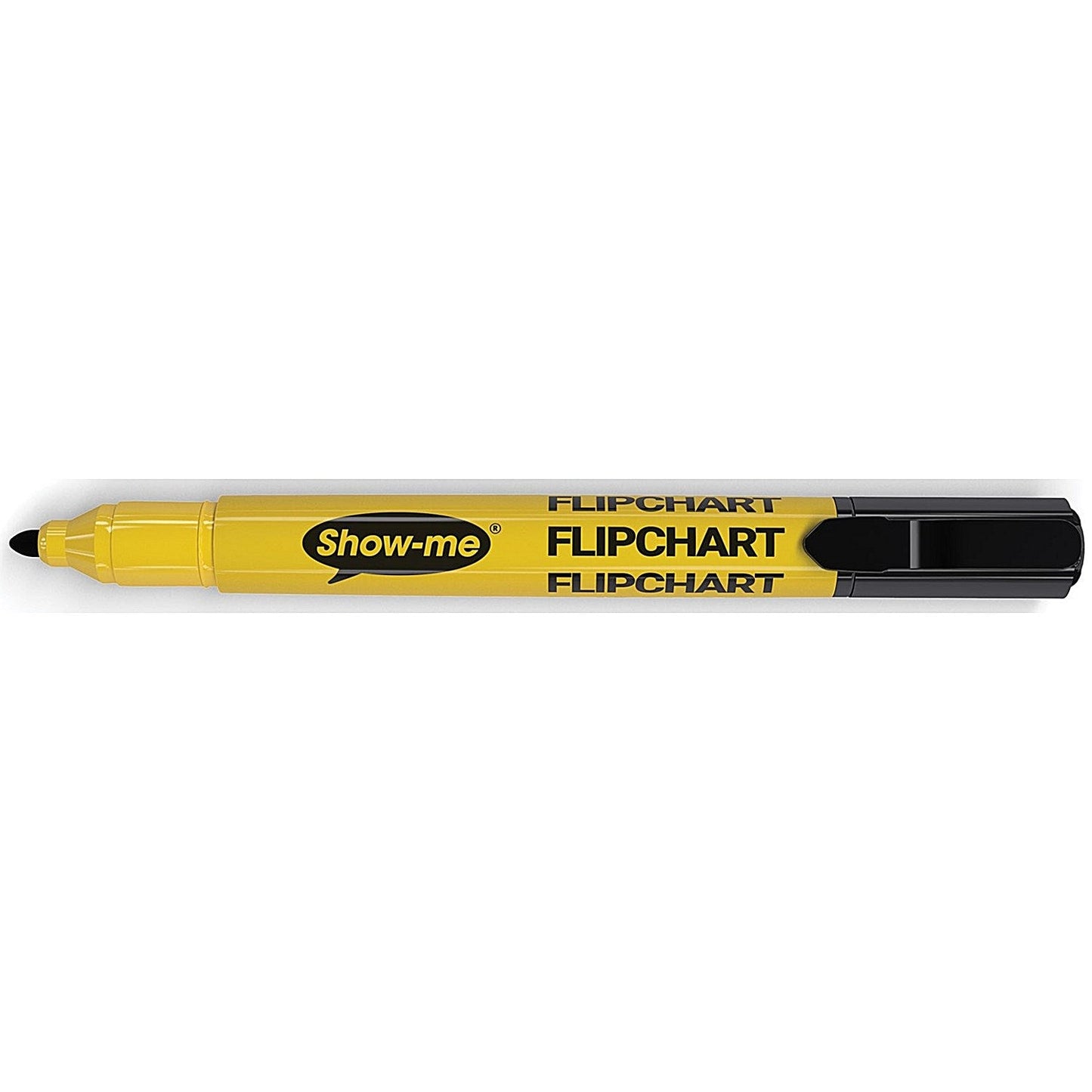 Show-me Flipchart Markers, Black, Pack of 10