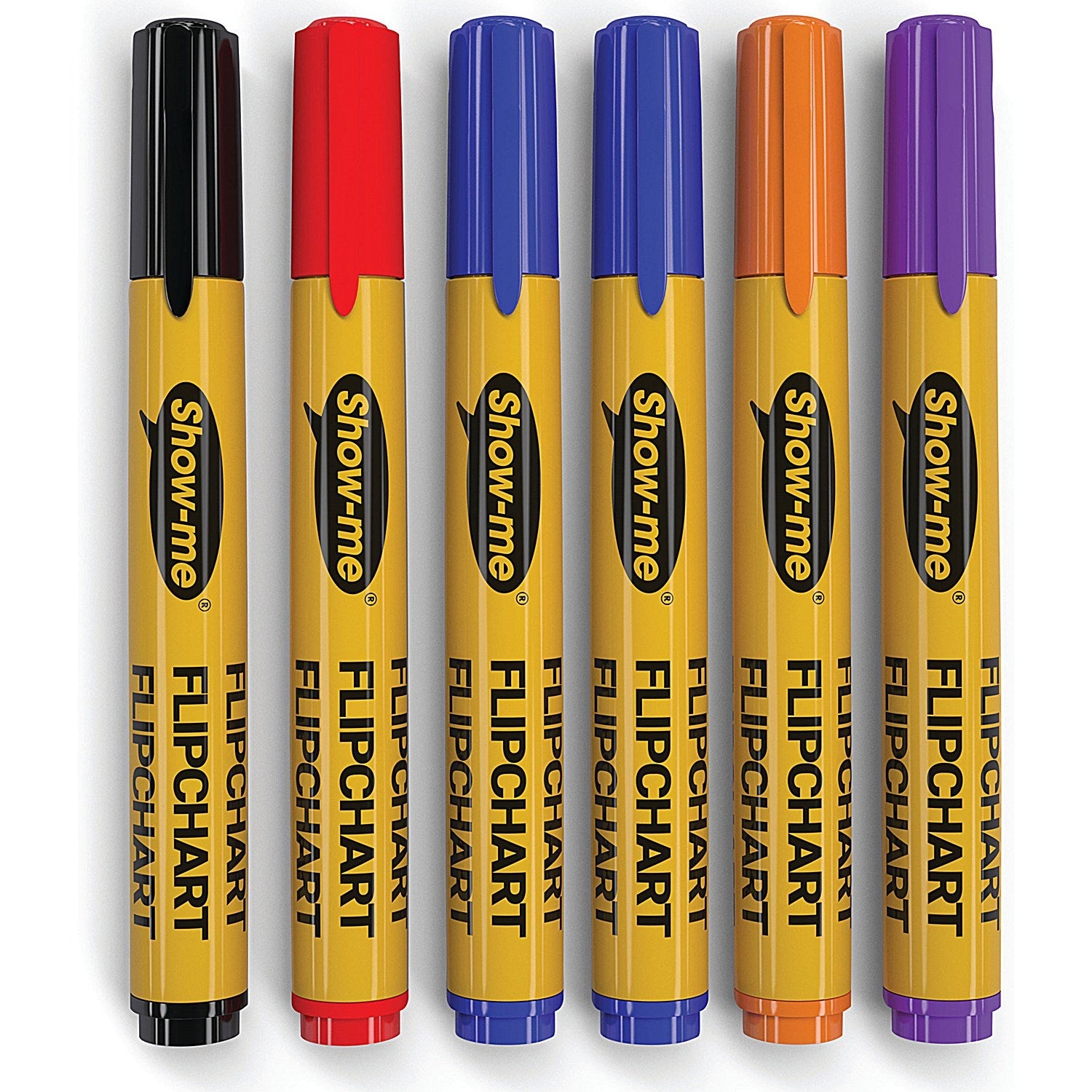 Show-me Flipchart Markers, Bullet-Tip, Assorted, Pack of 6 Easy2Order : EG63432