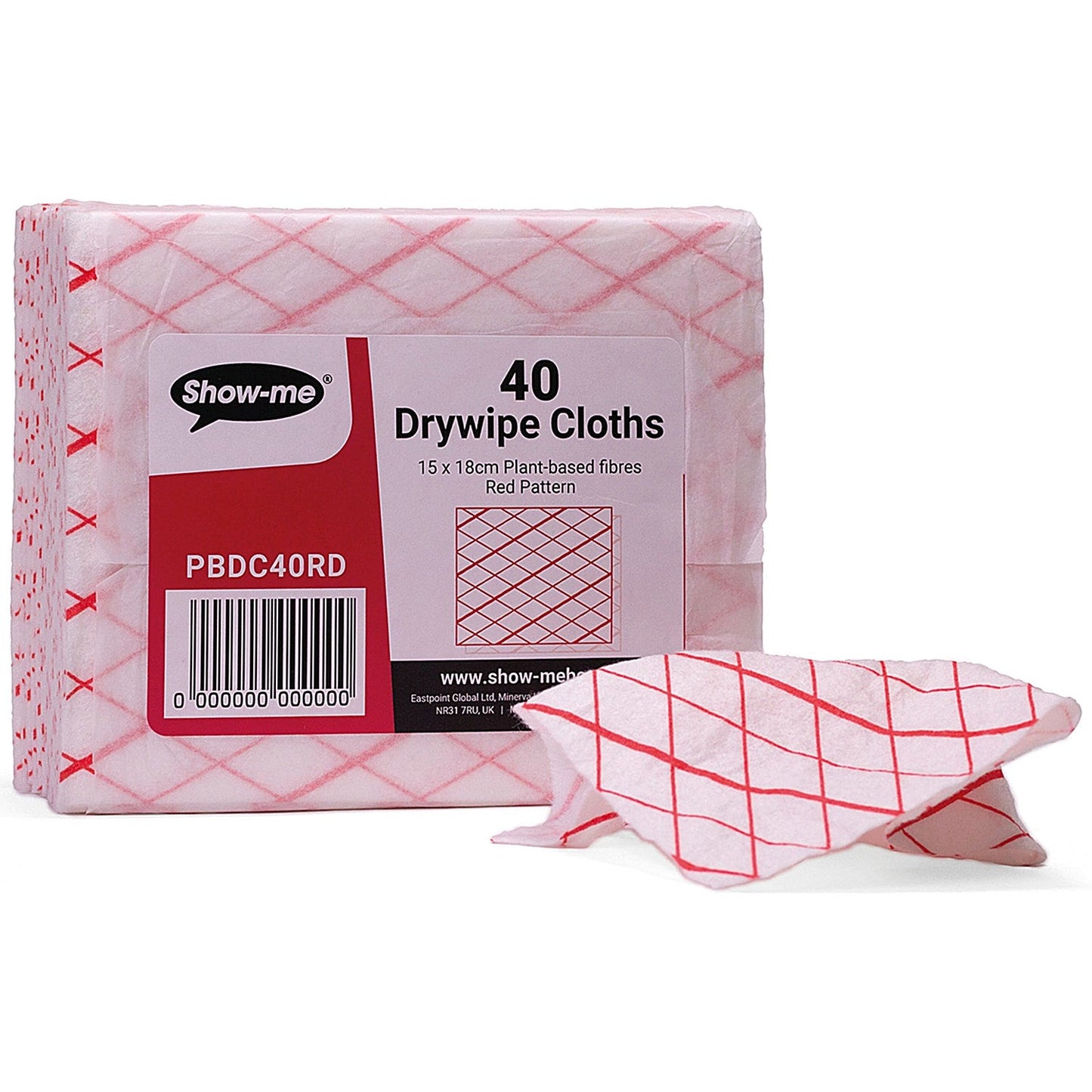 Show-me Plant Based Drywipe Eraser Cloths, Assorted, Pack of 40 Easy2Order : EG63548
