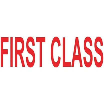 Colop Green Line Word Stamp, FIRST CLASS, Red