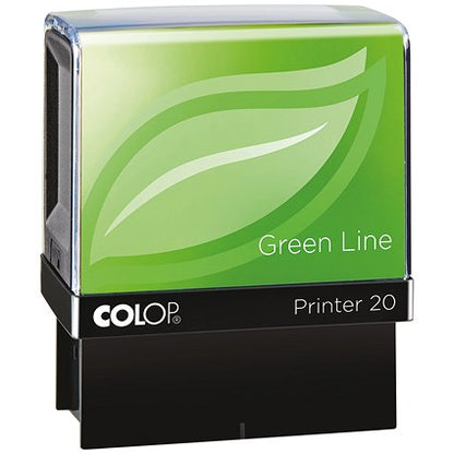 Colop Green Line Word Stamp, FIRST CLASS, Red