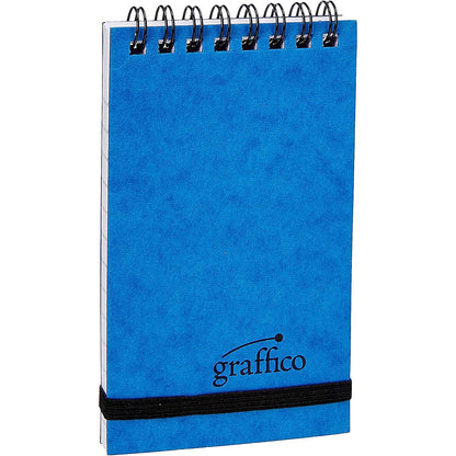 Graffico Wirebound Pocket Notebook, A7, Ruled, 120 Pages, Blue
