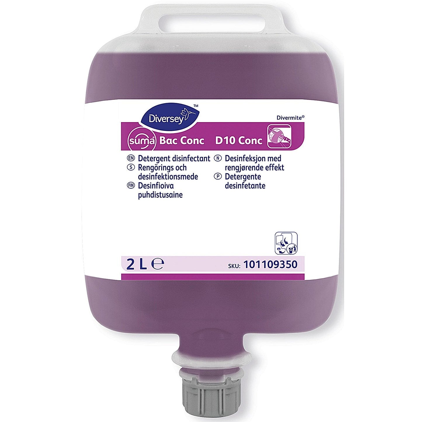 Suma Bac Conc D10 Concentrated Detergent Disinfectant 2L (Pack of 3) Easy2Order : EO85365