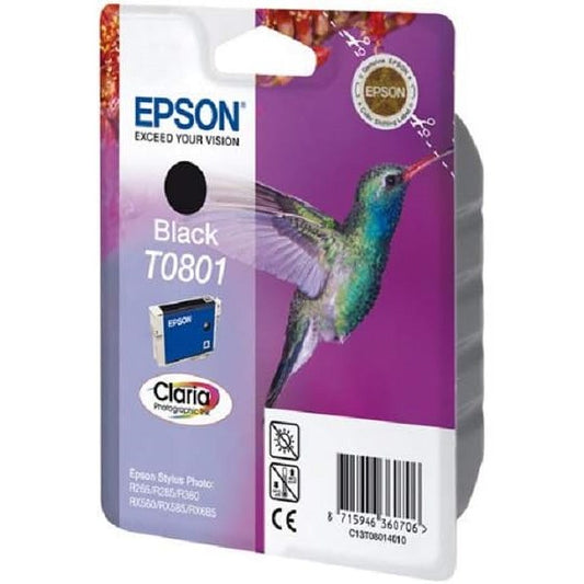Epson T0801 Black Claria Inkjet Cartridge