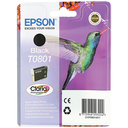 Epson T0801 Black Claria Inkjet Cartridge