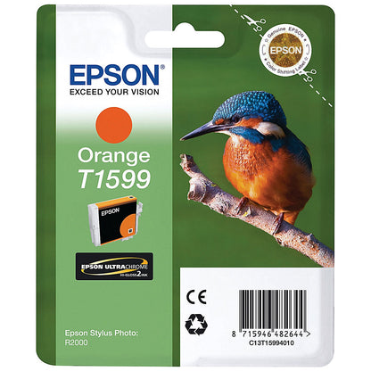 Epson T1599 Orange UltraChrome Inkjet Cartridge