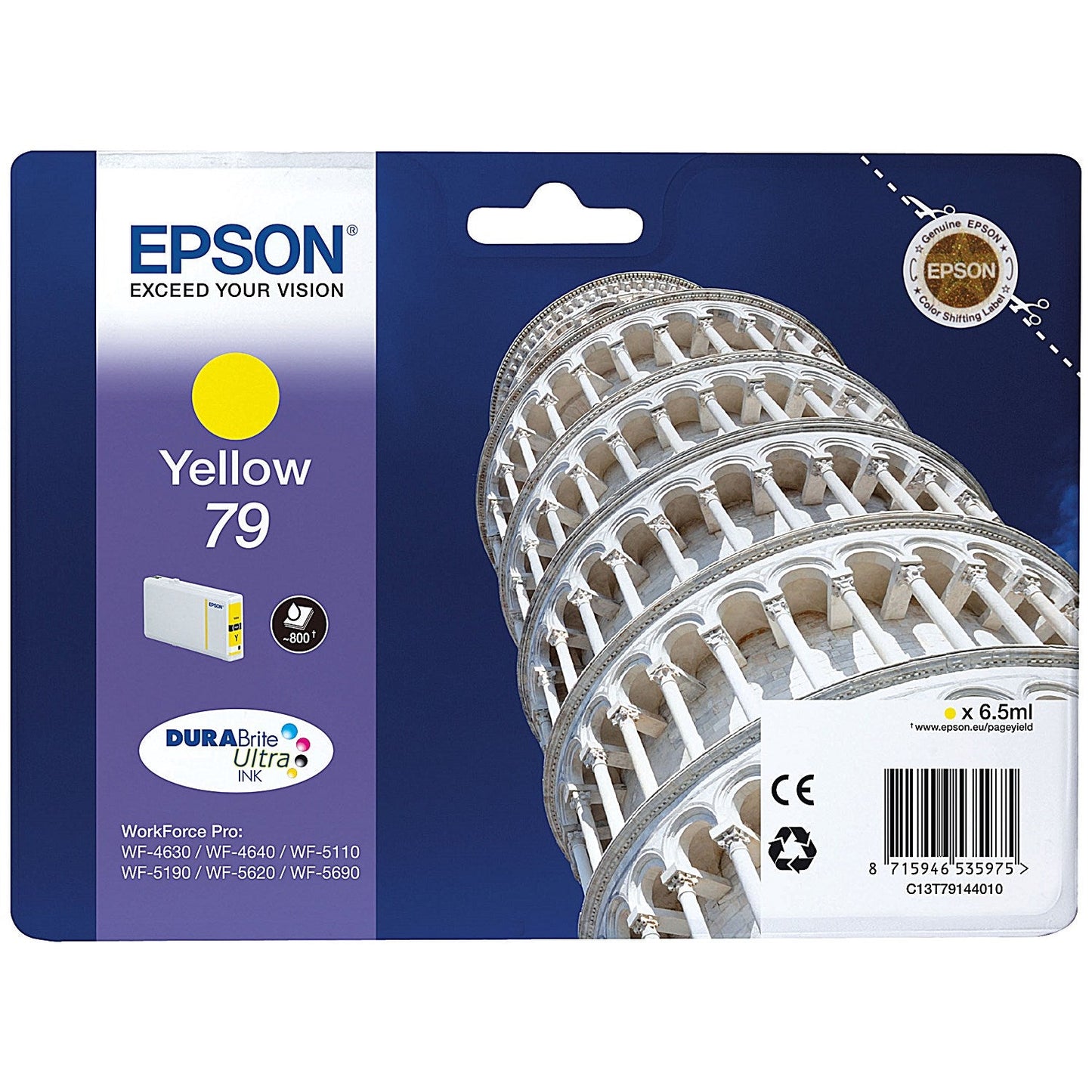 Epson 79 Tower of Pisa DURABrite Ultra Ink Cartridge Yellow C13T79144010 Easy2Order : EP53597