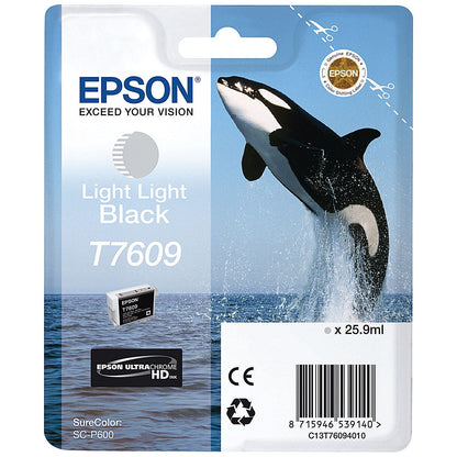 Epson T7609 Killer Whale UltraChrome HD Ink Cartridge Light Light Black C13T76094010 Easy2Order : EP53914