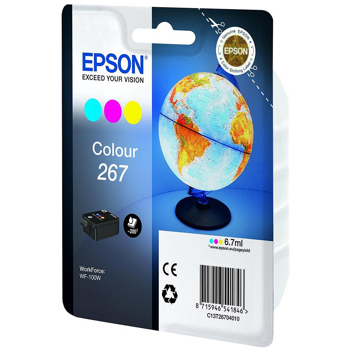 Epson 267 Globe Ink Cartridge CMY C13T26704010