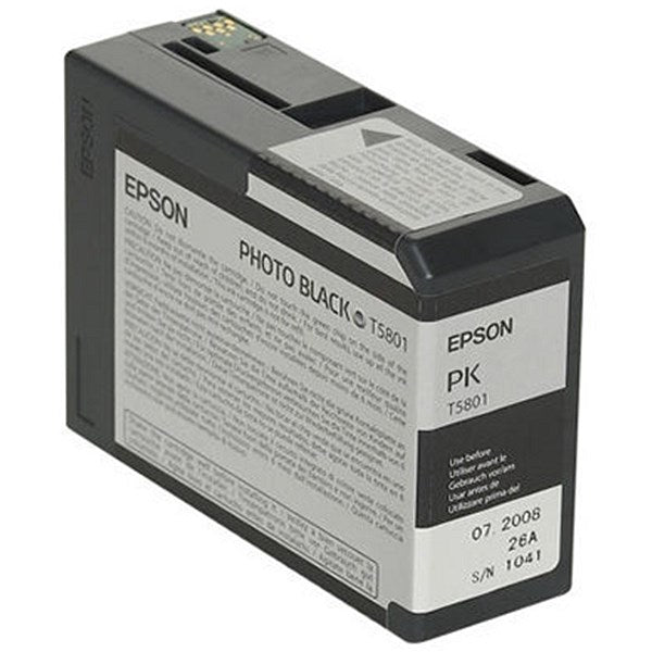 Epson T5801 Photo Black Inkjet Cartridge C13T580100, T5801