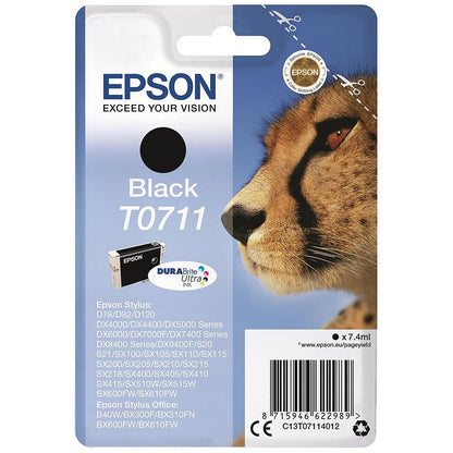 Epson T0711 Black DURABrite Inkjet Cartridge