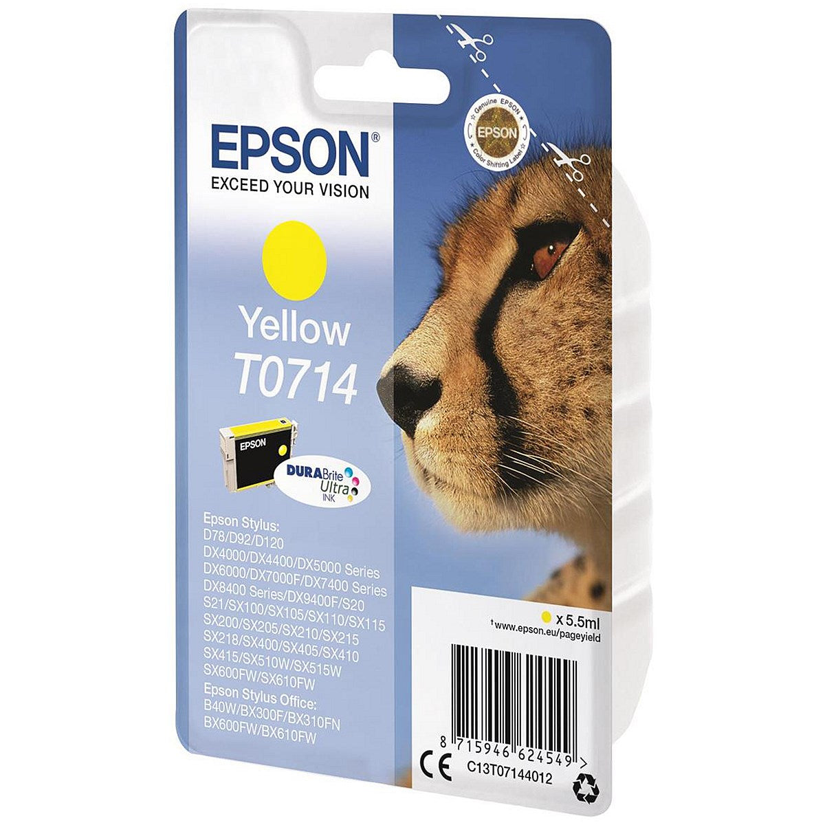 Epson T0714 Yellow DURABrite Inkjet Cartridge