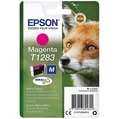 Epson T1283 Fox DURABrite Ultra Ink Cartridge Magenta C13T12834012