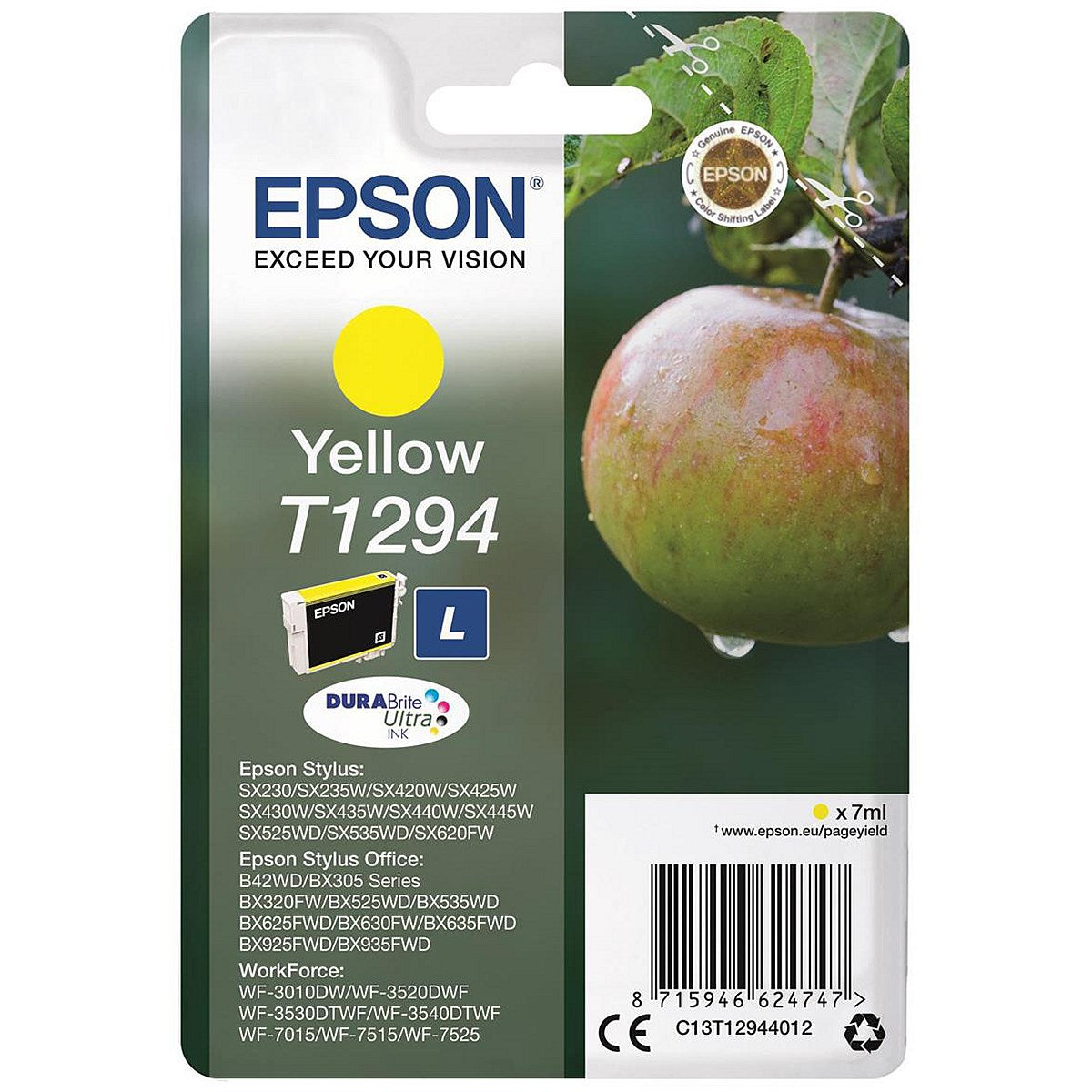 Epson T1294 Yellow DURABrite Inkjet Cartridge
