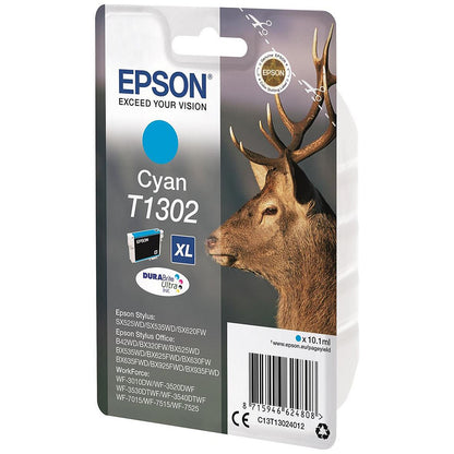 Epson T1302 XL Cyan High Yield DURABrite Inkjet Cartridge