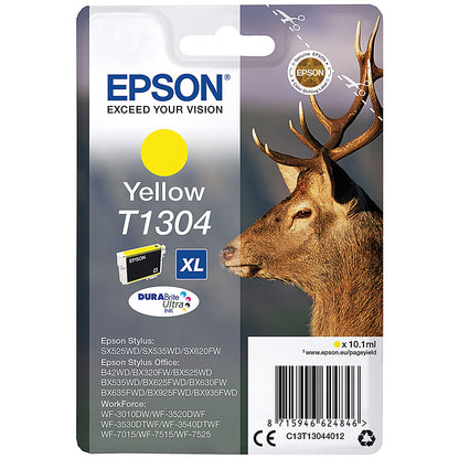 Epson T1304 Stag DURABrite Ultra Ink Cartridge Yellow C13T13044012