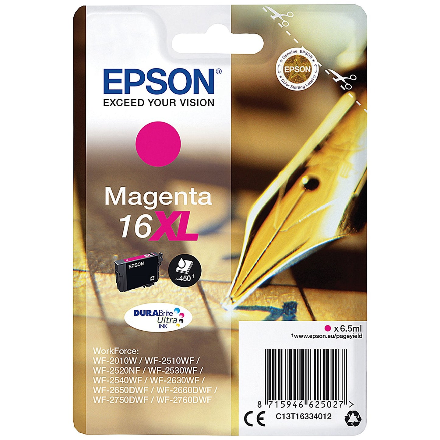 Epson 16XL Magenta High Yield Inkjet Cartridge