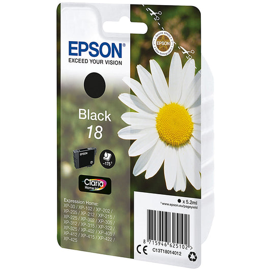 Epson 18 Daisy Claria Home Ink Cartridge Black C13T18014012