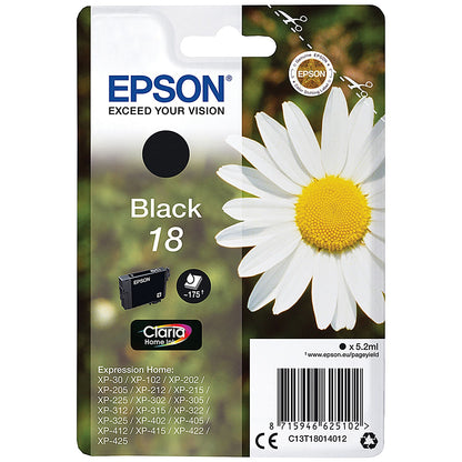 Epson 18 Daisy Claria Home Ink Cartridge Black C13T18014012