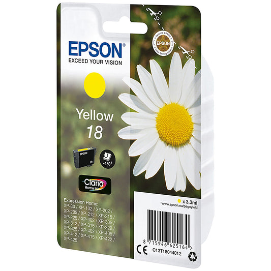Epson 18 Daisy Claria Home Ink Cartridge Yellow C13T18044012