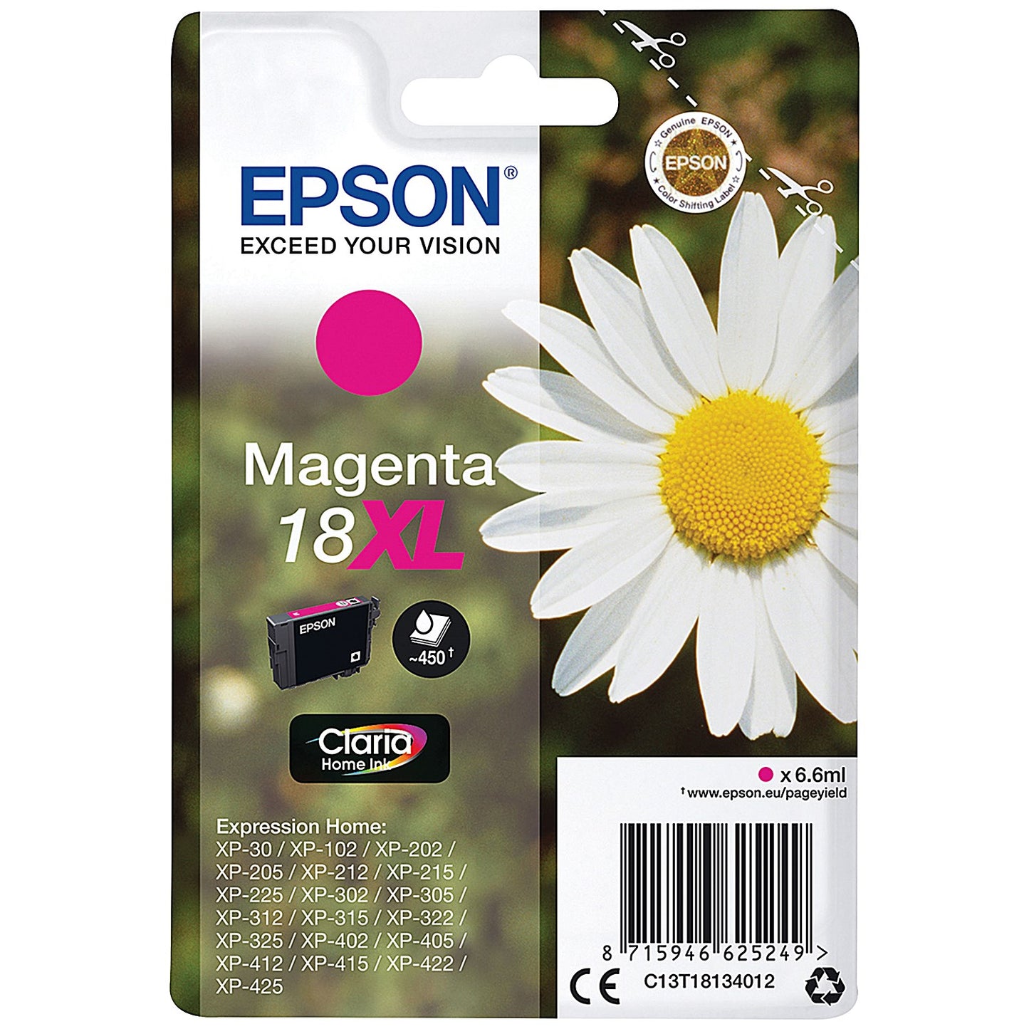 Epson 18XL Daisy Claria Home Ink Cartridge High Yield Magenta C13T18134012