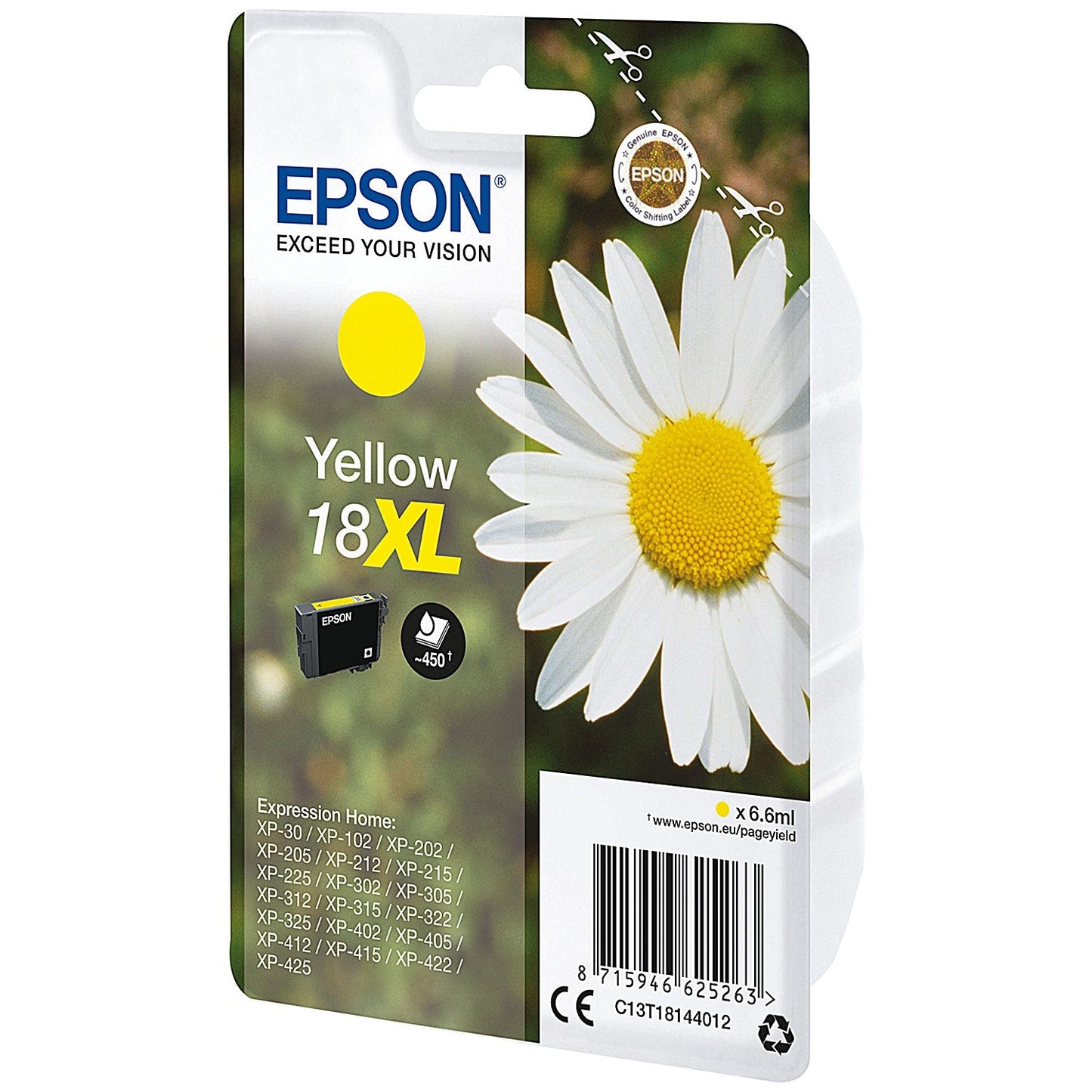 Epson 18XL Daisy Claria Home Ink Cartridge High Yield Yellow C13T18144012