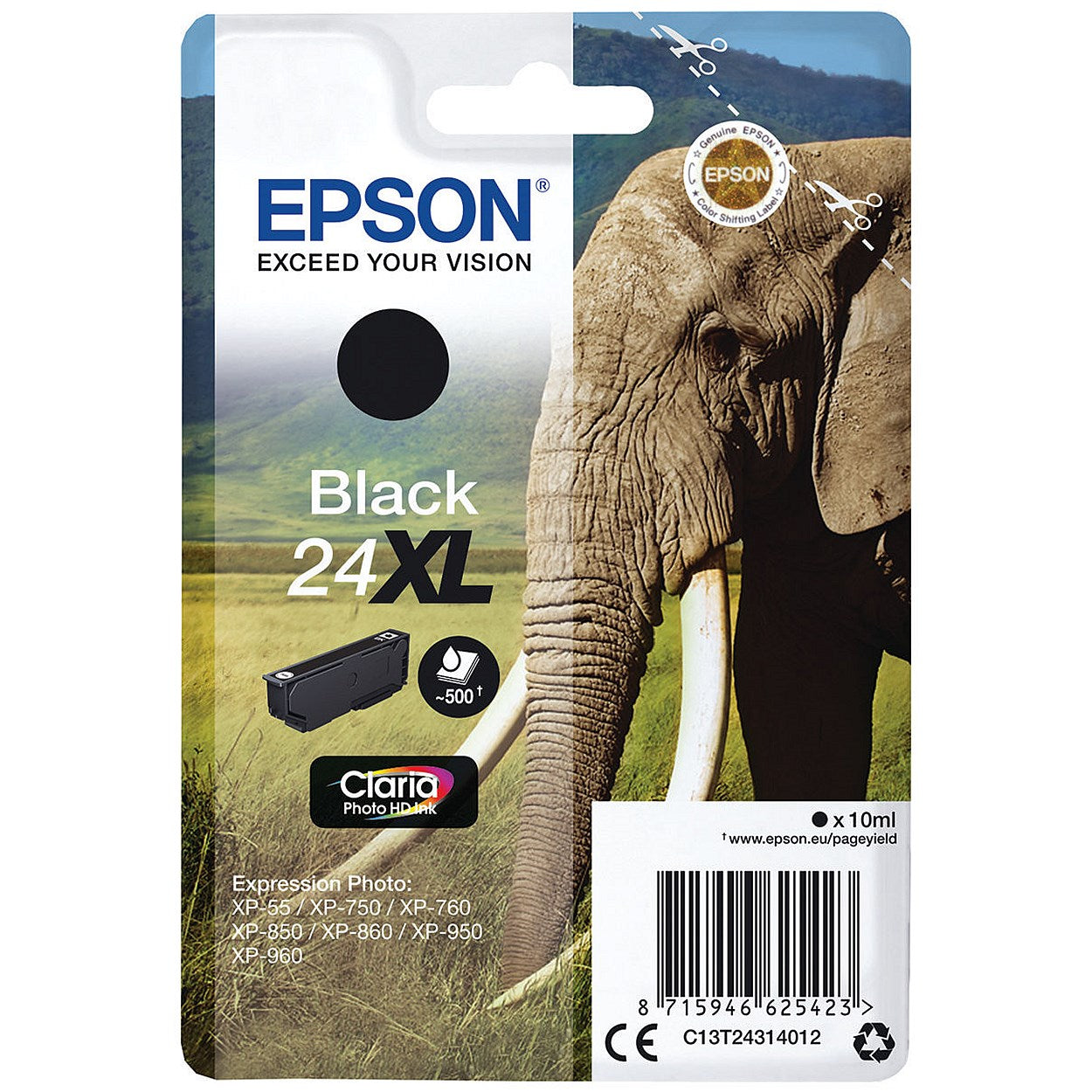Epson 24XL Elephant Claria Photo HD Ink Cartridge High Yield Black C13T24314012 Easy2Order : EP62542