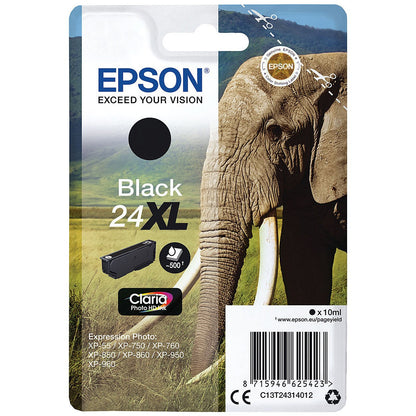 Epson 24XL Elephant Claria Photo HD Ink Cartridge High Yield Black C13T24314012 Easy2Order : EP62542