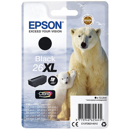 Epson 26XL Polar Bear Ink Cartridge High Yield Black C13T26214012