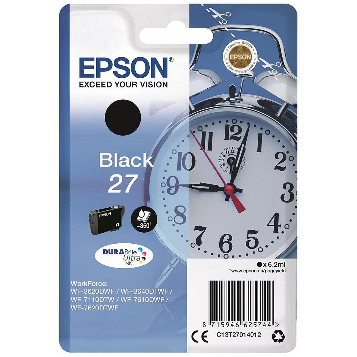 Epson 27 Ink Cartridge Alarm Clock Black