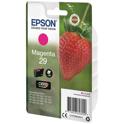 Epson 29 Strawberry Claria Home Ink Cartridge Magenta C13T29834012
