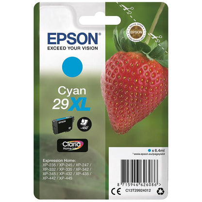 Epson 29XL Cyan High Yield Inkjet Cartridge