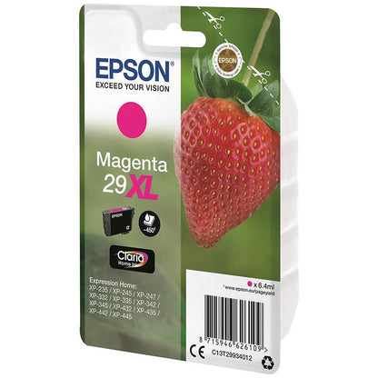 Epson 29XL Strawberry Claria Home Ink Cartridge High Yield Magenta C13T29934012