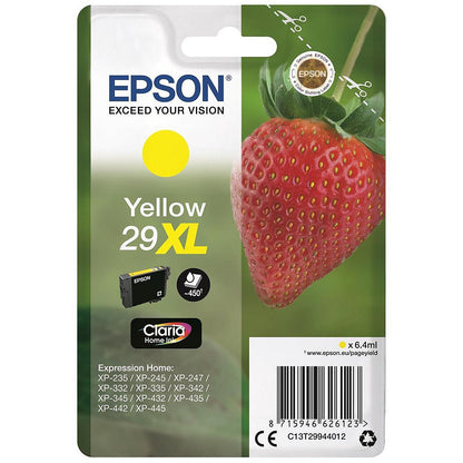 Epson 29XL Strawberry Claria Home Ink Cartridge High Yield Yellow C13T29944012