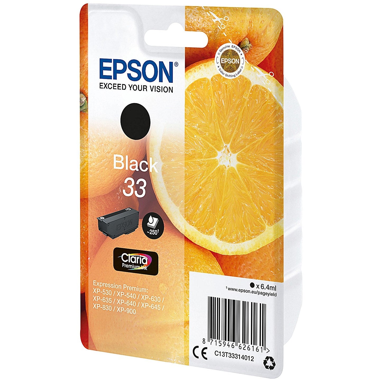 Epson 33 Oranges Ink Cartridge Black C13T33314012