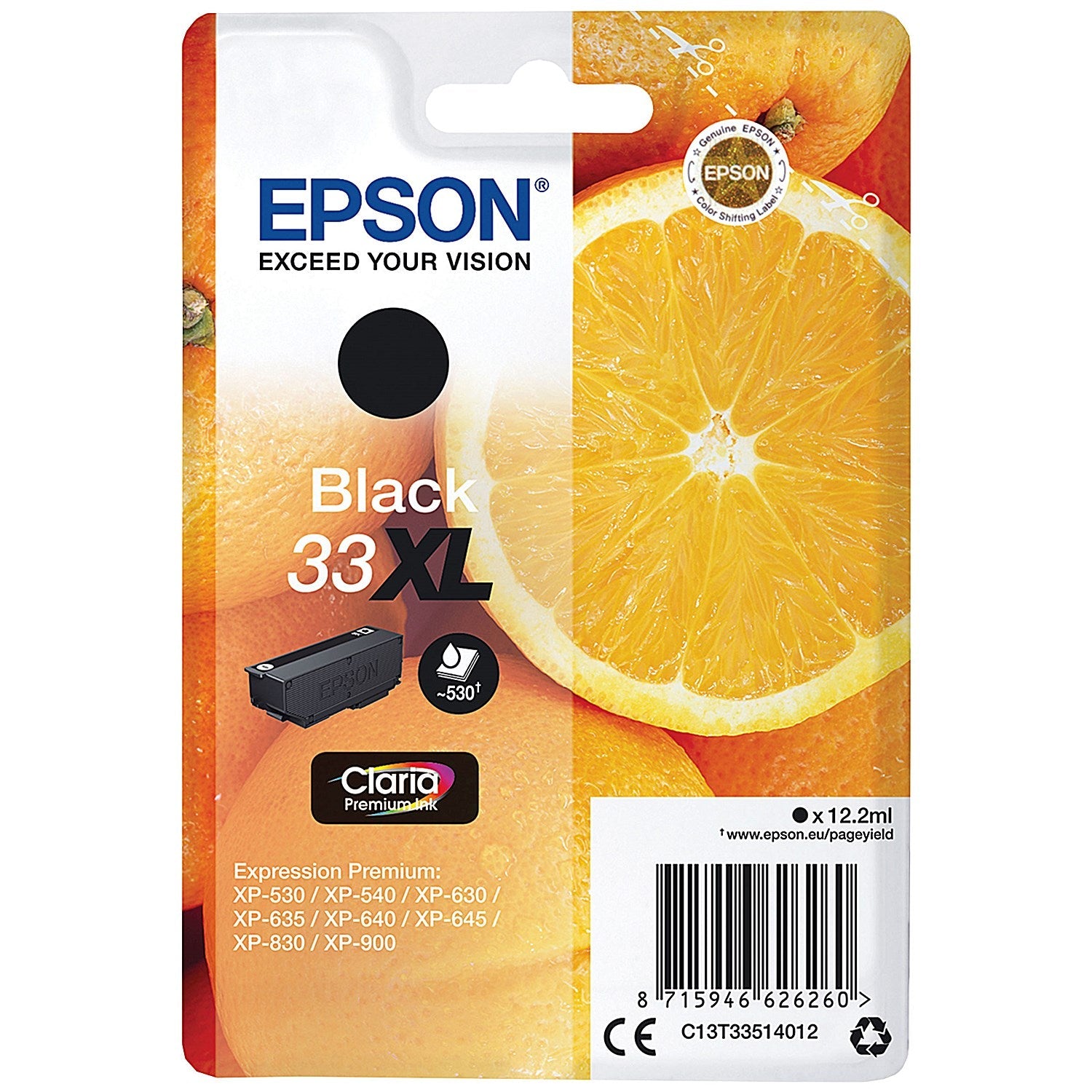 Epson 33XL Black High Yield Inkjet Cartridge Easy2Order : EP62626
