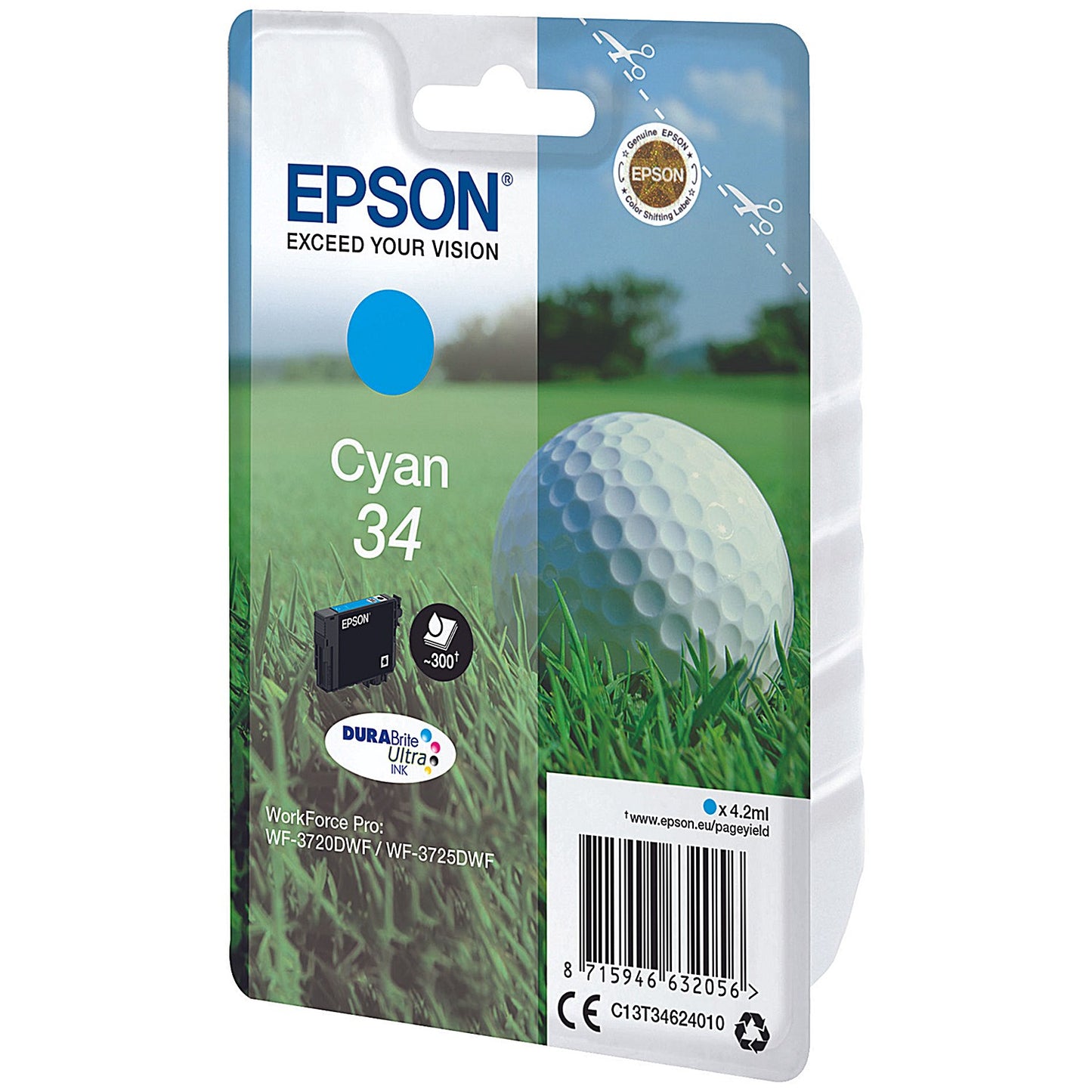 Epson DURABrite 34 Ultra Cyan Ink Cartridge