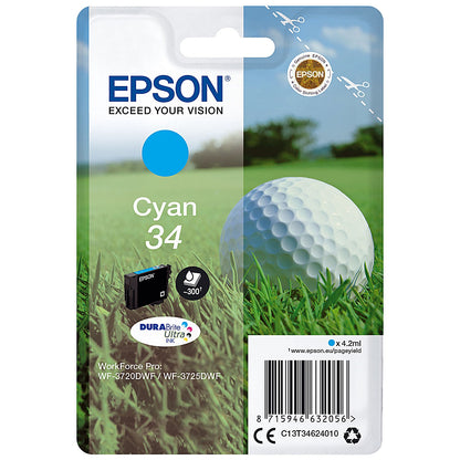 Epson DURABrite 34 Ultra Cyan Ink Cartridge