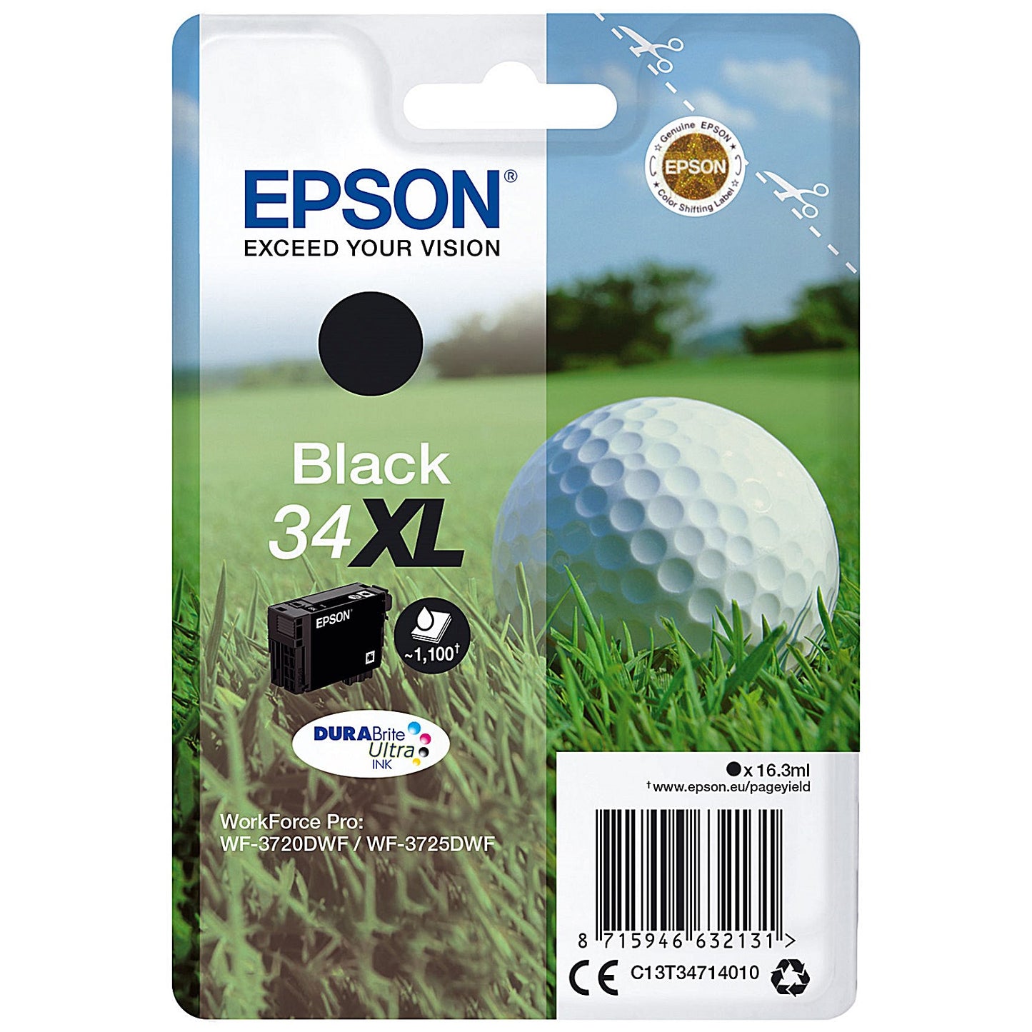 Epson DURABrite 34XL Ultra Black High Yield Ink Cartridge