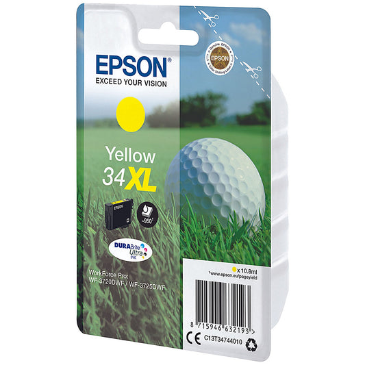 Epson DURABrite 34XL Ultra Yellow High Yield Ink Cartridge