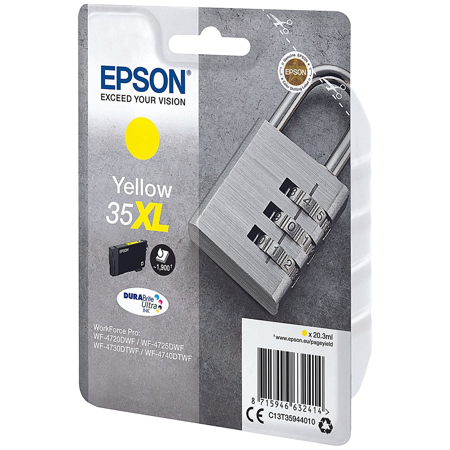 Epson DURABrite 35XL Ultra Yellow High Yield Ink Cartridge