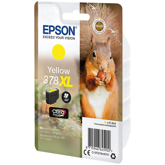 Epson 378XL Squirrel Ink Cartridge High Yield Yellow C13T37944010