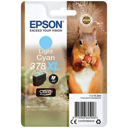 Epson 378XL Squirrel Ink Cartridge High Yield Light Cyan C13T37954010