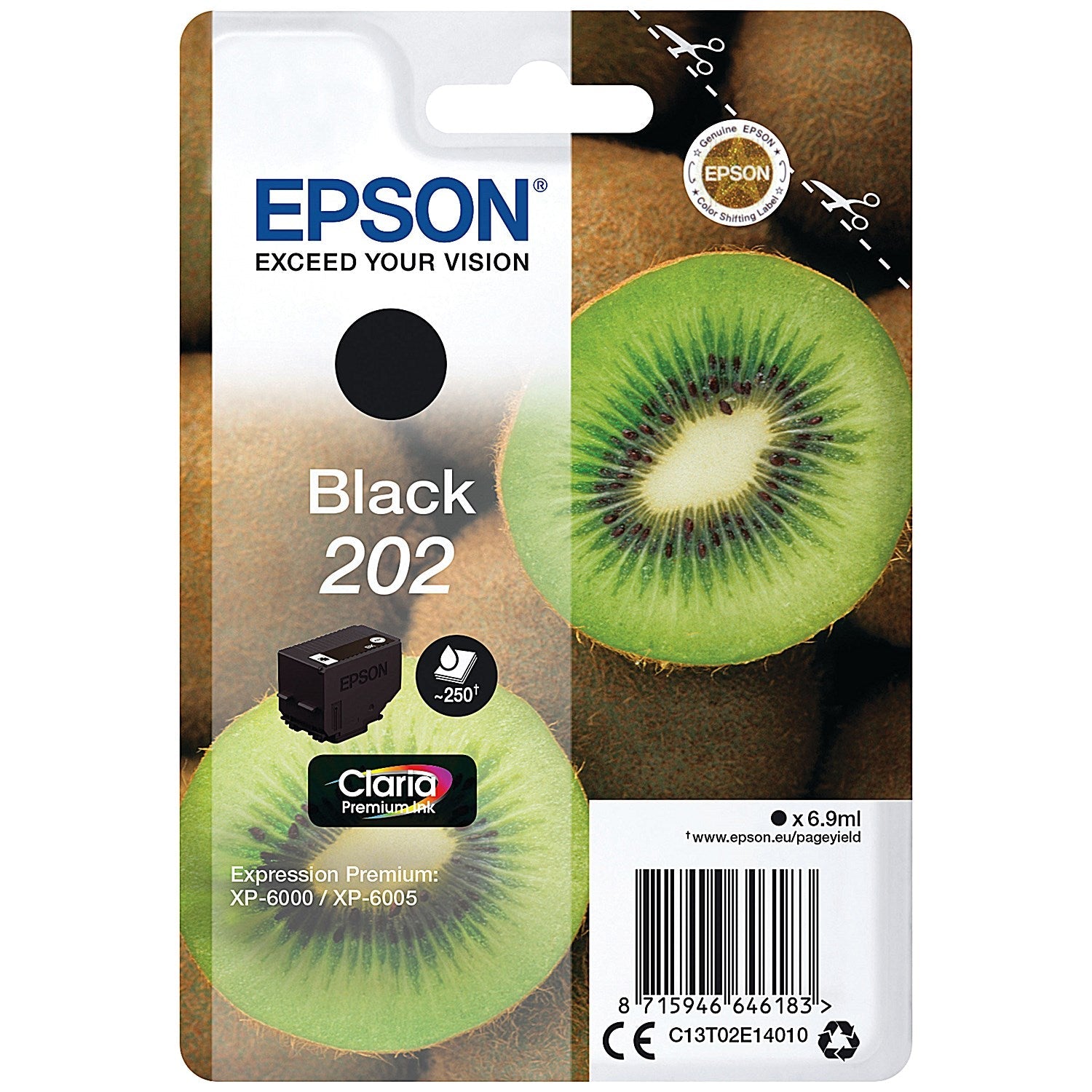 Epson 202 Kiwi Claria Premium Ink Cartridge Black C13T02E14010 Easy2Order : EP64618