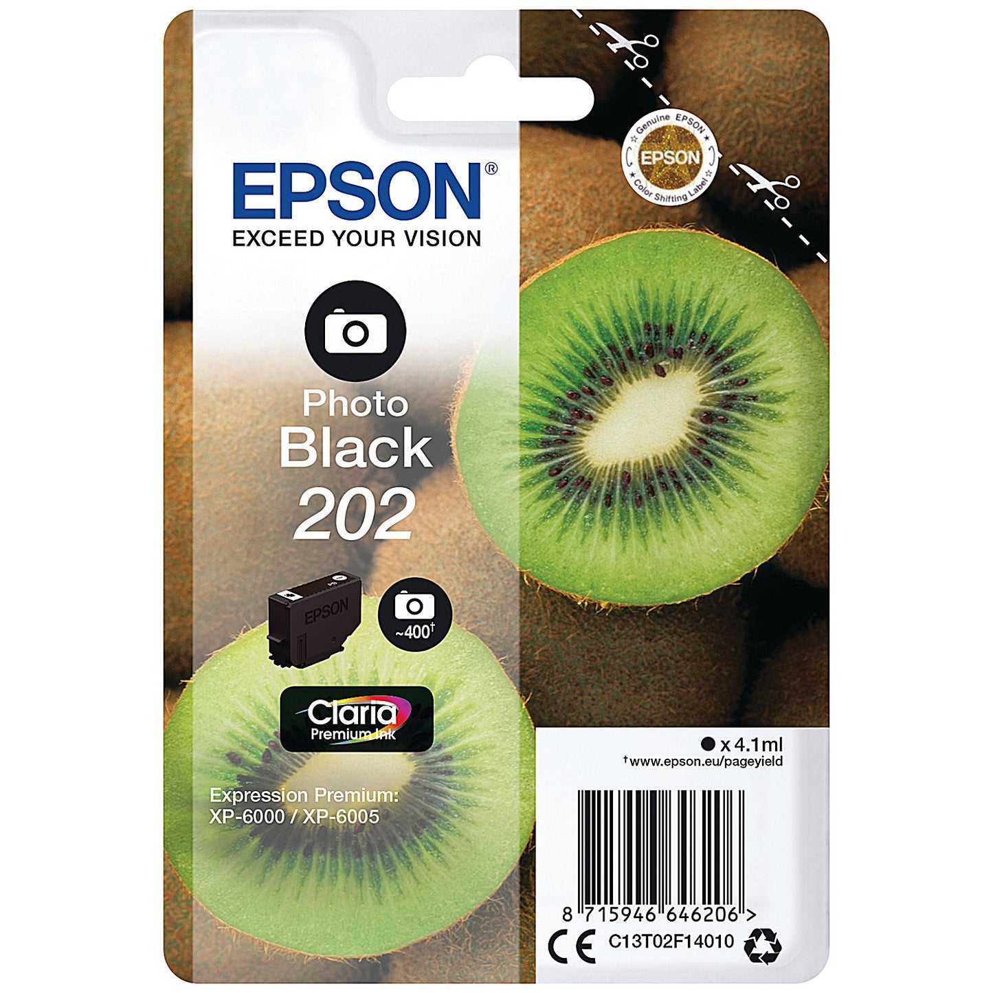 Epson 202 Kiwi Claria Premium Ink Cartridge Photo Black C13T02F14010