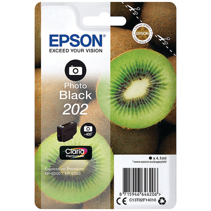 Epson 202 Kiwi Claria Premium Ink Cartridge Photo Black C13T02F14010
