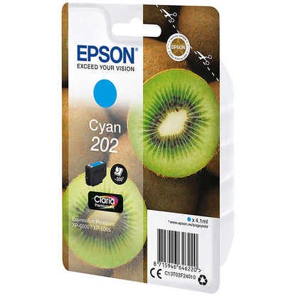 Epson 202 Kiwi Claria Premium Ink Cartridge Cyan C13T02F24010